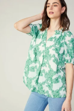 Current Air Abstract Motif Top DEEPMINT Clearance