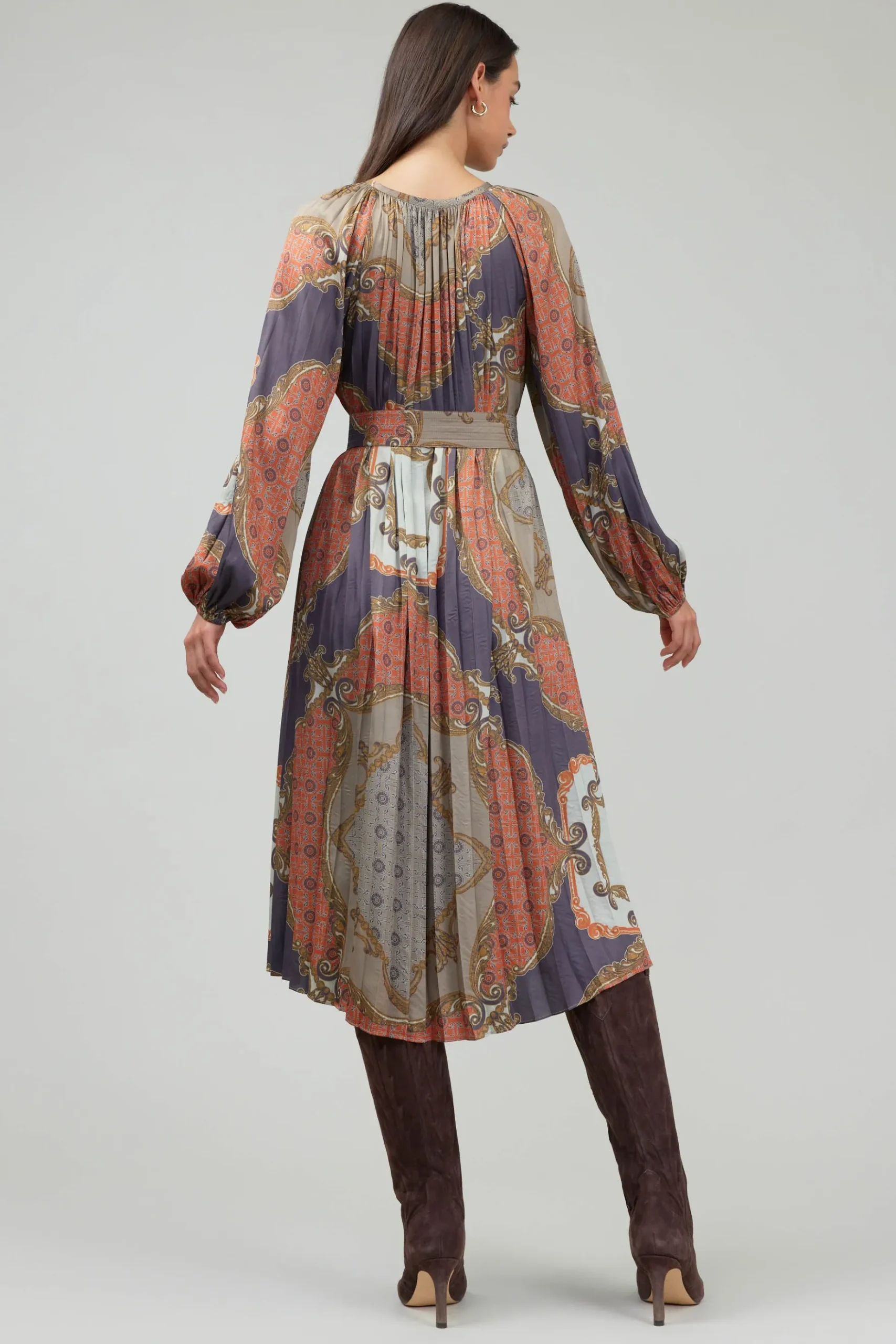 Current Air Adelaide Midi Dress BROWNMLT Best