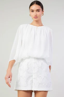 Current Air Alessia Dolman Sleeved Blouse WHITE Discount