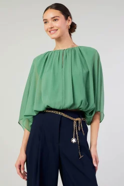 Current Air Alessia Dolman Sleeved Blouse LEAFGREEN Hot