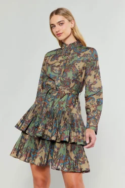 Current Air Anberlin Mini Dress TAUPEPAISLEY Online