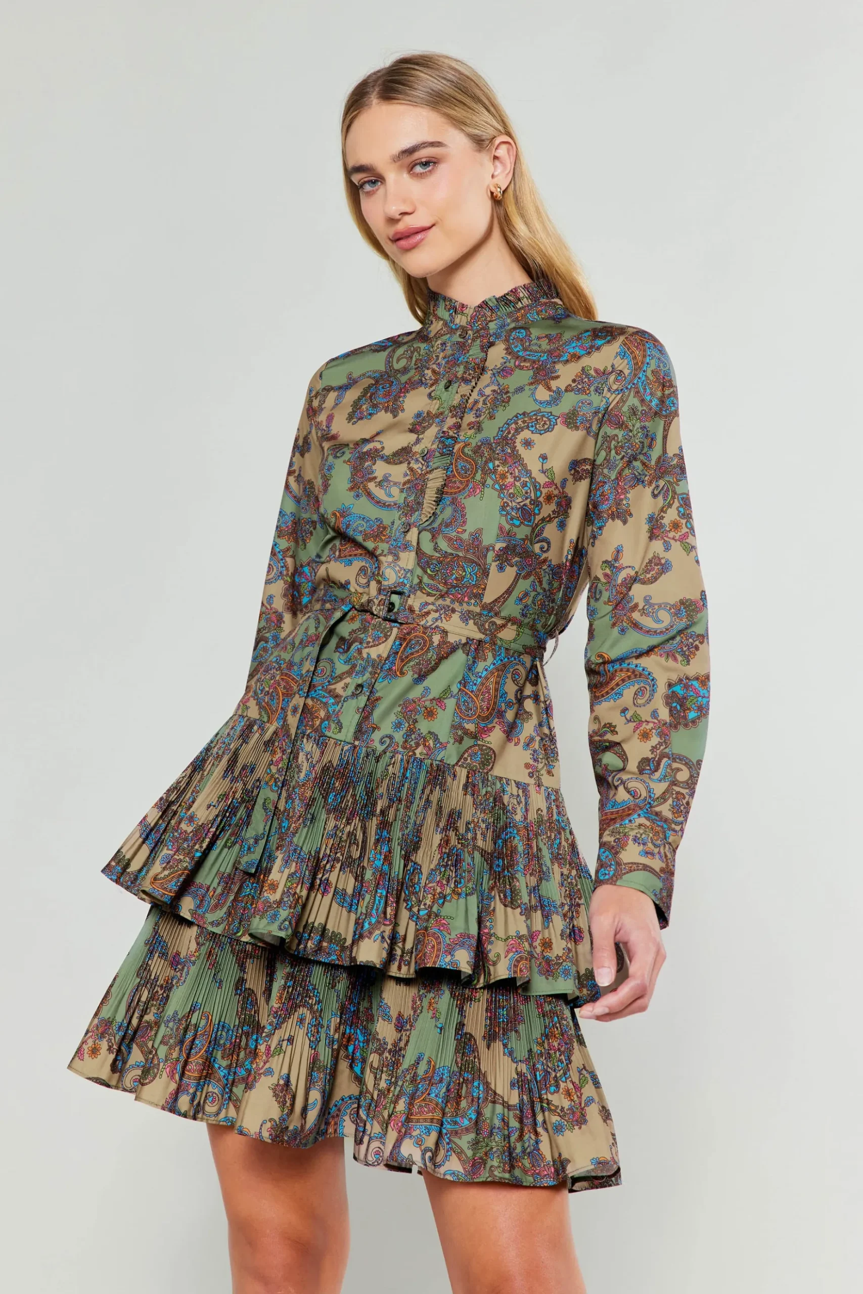 Current Air Anberlin Mini Dress TAUPEPAISLEY Online