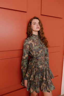 Current Air Anberlin Mini Dress TAUPEPAISLEY Online