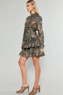 Current Air Anberlin Mini Dress TAUPEPAISLEY Online