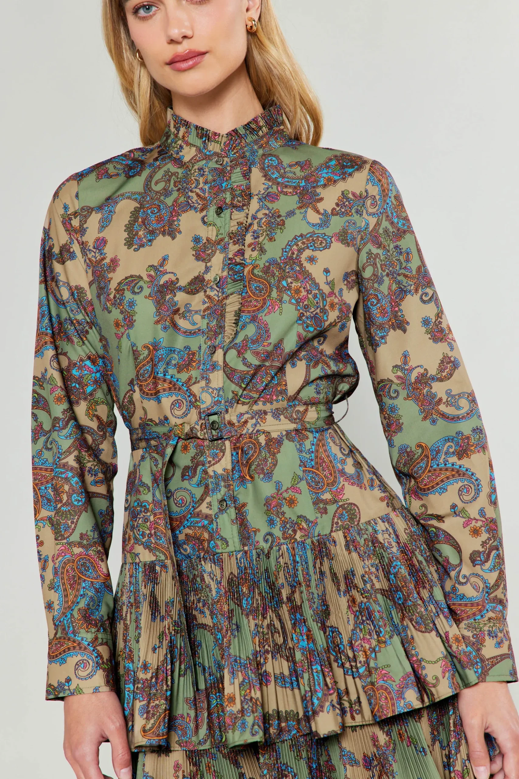 Current Air Anberlin Mini Dress TAUPEPAISLEY Online