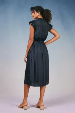 Current Air Audrey Midi Dress BLACK Discount