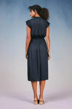 Current Air Audrey Midi Dress BLACK Discount