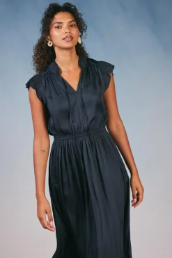 Current Air Audrey Midi Dress BLACK Discount