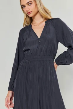 Current Air Belle Midi Dress CHARCOAL Best