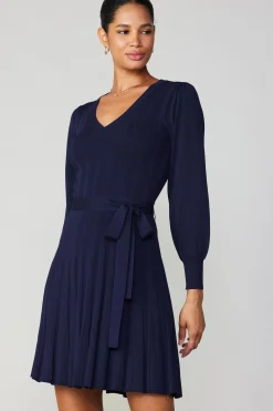 Current Air Belted Knit Mini Dress NAVY Sale
