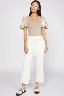 Current Air Belted Straight Leg Pant NATURAL Hot