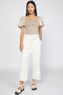 Current Air Belted Straight Leg Pant NATURAL Hot