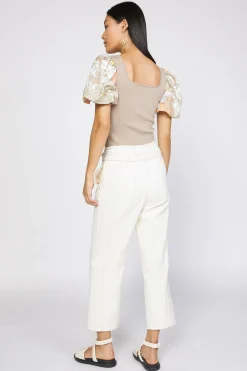 Current Air Belted Straight Leg Pant NATURAL Hot