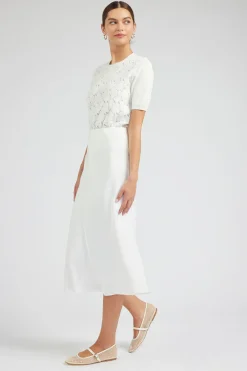 Current Air Bias Midi Skirt OFFWHITE Online