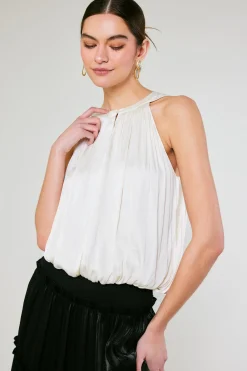 Current Air Bubble Hem Blouse CREAM Online