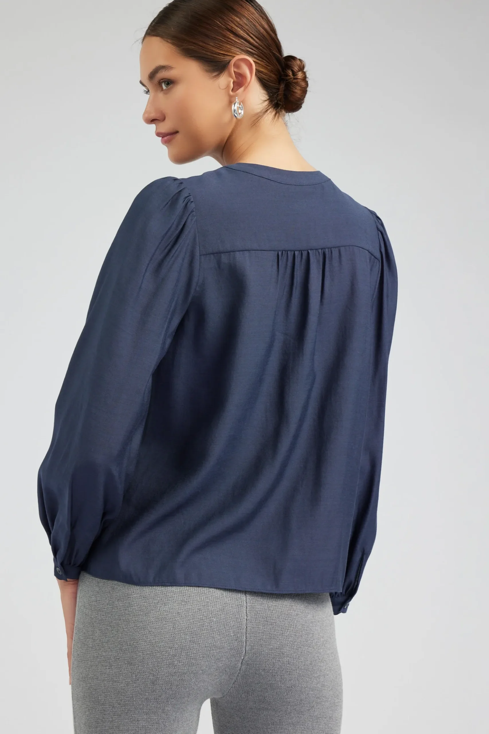 Current Air Buttoned Blouse SLATENAVY Sale
