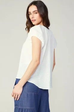 Current Air Buttoned Cotton Blouse WHITE Best