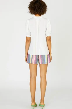 Current Air Camelia Ruffled Blouse OFFWHITE Online