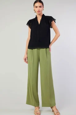 Current Air Cap Sleeve Blouse BLACK Best