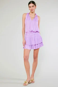 Current Air Cara Pleated Mini Dress PASTELPINK Best