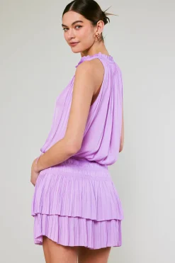 Current Air Cara Pleated Mini Dress PASTELPINK Best
