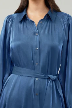 Current Air Carmel Lustrous Mini Dress MIDNIGHTBLUE Clearance
