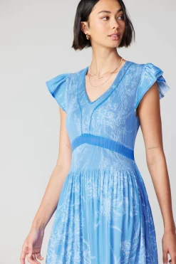 Current Air Carolina Pleated Skirt Midi Dress LIGHTBLUE Discount