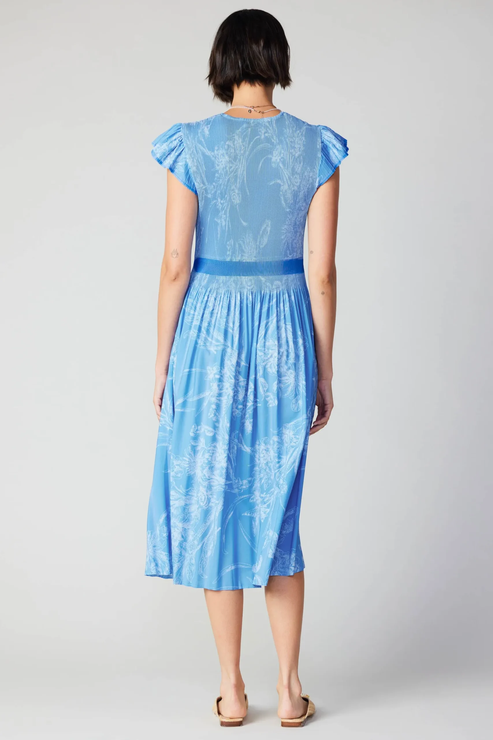 Current Air Carolina Pleated Skirt Midi Dress LIGHTBLUE Discount