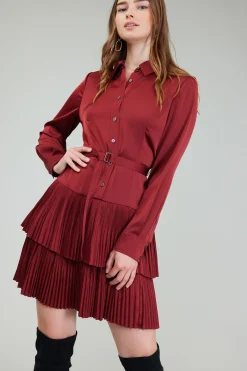 Current Air Carrera Mini Dress BURNTUMBER Discount