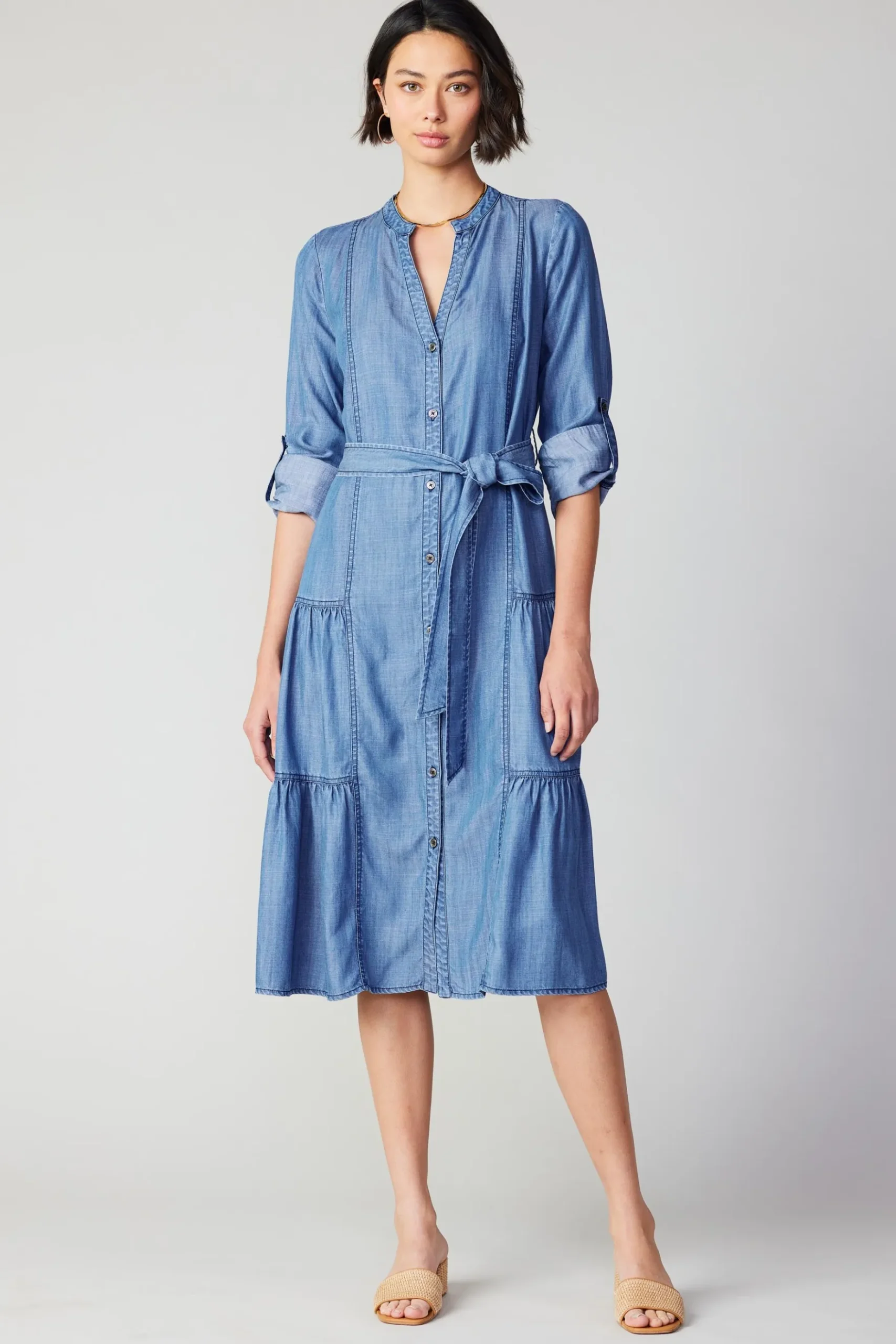 Current Air Buttondown Dress CHAMBRAY Hot