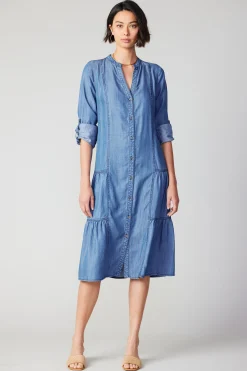 Current Air Buttondown Dress CHAMBRAY Hot