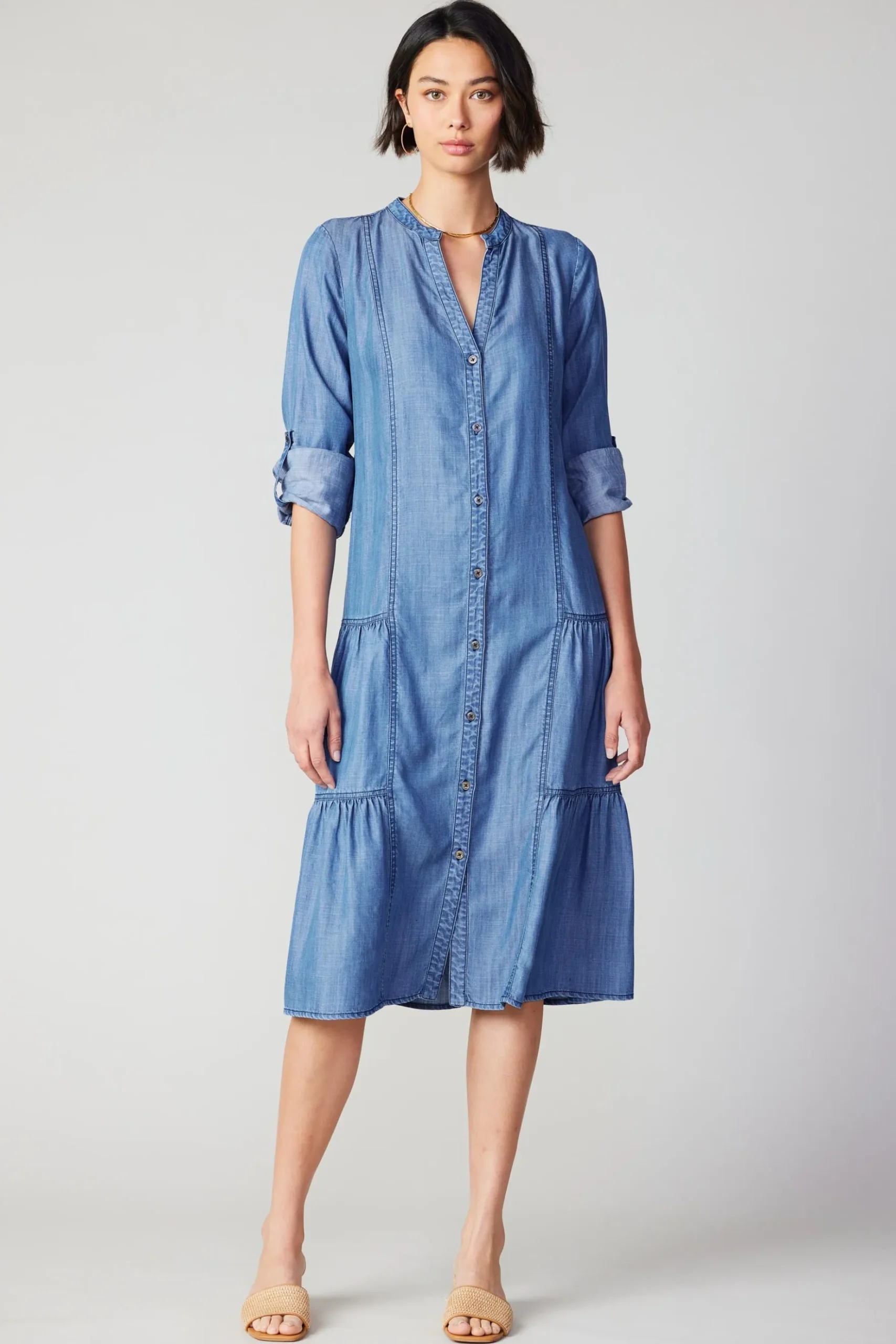 Current Air Buttondown Dress CHAMBRAY Hot