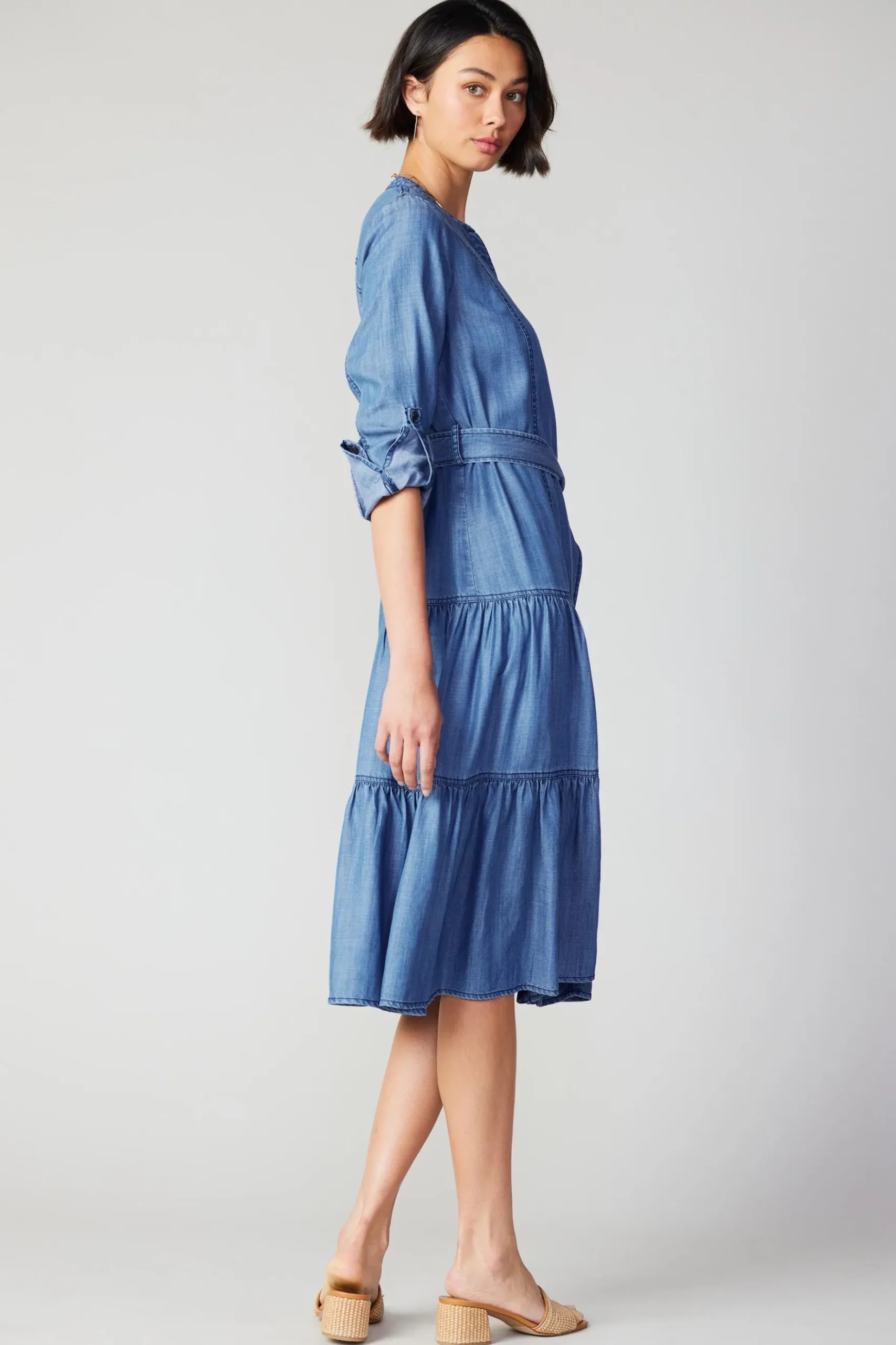 Current Air Buttondown Dress CHAMBRAY Hot