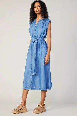 Current Air Buttondown Shirt Dress CHAMBRAY Online