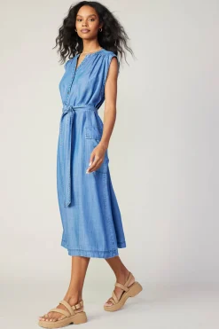 Current Air Buttondown Shirt Dress CHAMBRAY Online