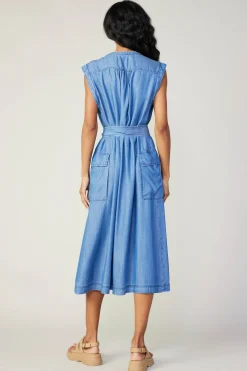 Current Air Buttondown Shirt Dress CHAMBRAY Online