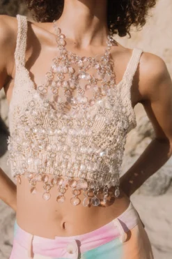 Current Air Beaded Cami CLEAR New