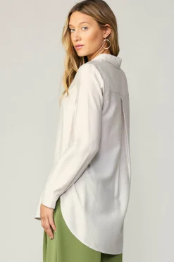 Current Air Collared Button Down Shirt BONE New