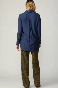 Current Air Collared Button Down Shirt NAVY Best