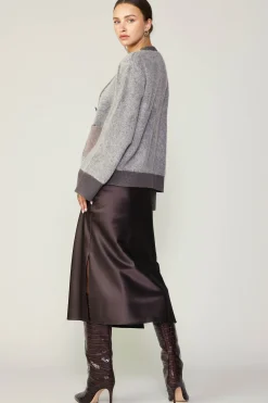 Current Air Contrast Pocket Cardigan COCOAMELANGE Best