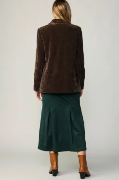 Current Air Corduroy Blazer DARKBROWN Clearance