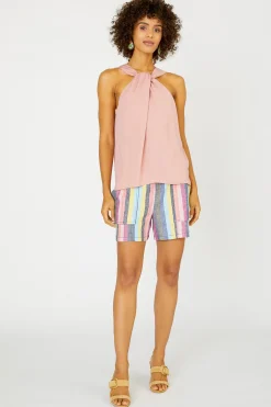 Current Air Cross Halter Neck Top DUSTYCORAL Clearance
