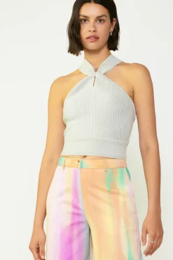 Current Air Cross Sweater Tank Top LIGHTGREY Sale