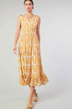 Current Air Daisy Jacquard Maxi Dress MARMALADE Clearance