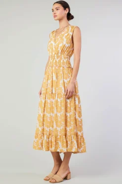 Current Air Daisy Jacquard Maxi Dress MARMALADE Clearance