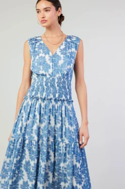 Current Air Daisy Jacquard Maxi Dress DENIMBLUE Fashion