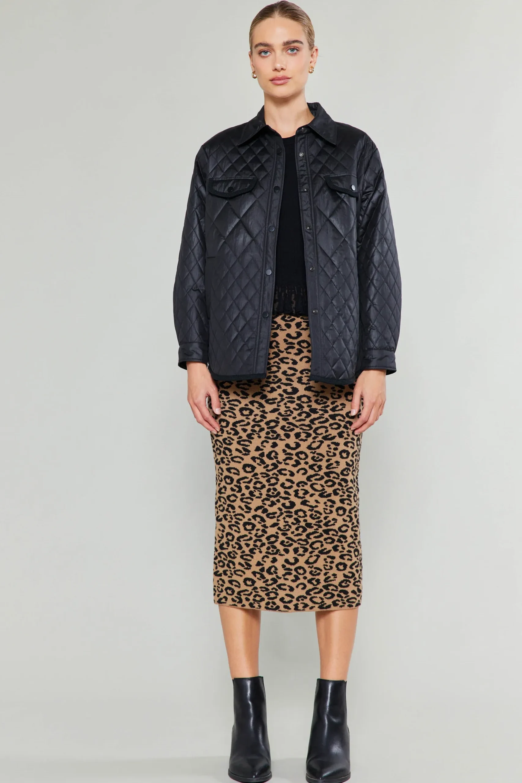 Current Air Diamond Quilted Jacket BLACK Clearance