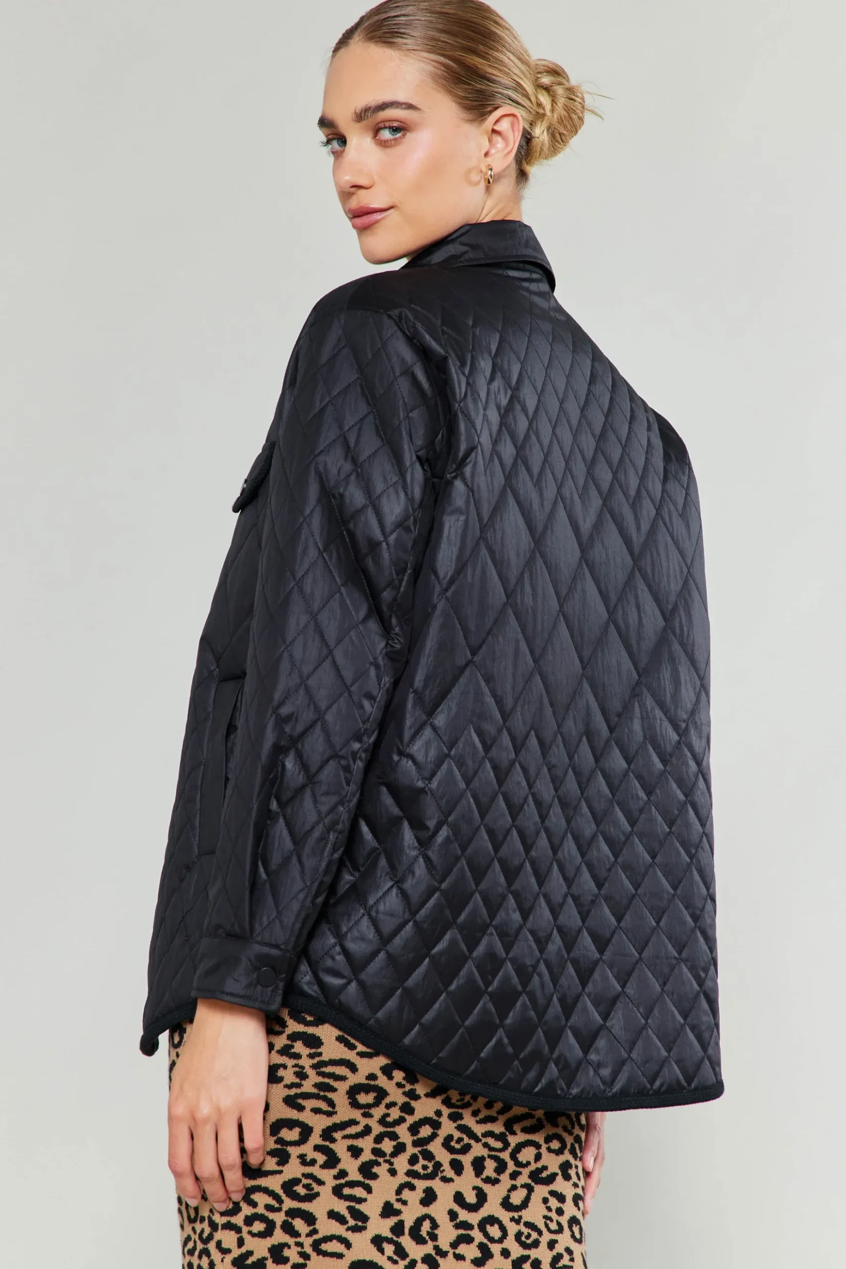Current Air Diamond Quilted Jacket BLACK Clearance