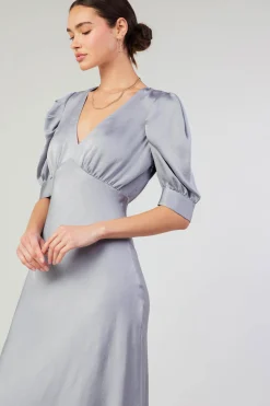 Current Air Diana Maxi Dress SILVER Clearance