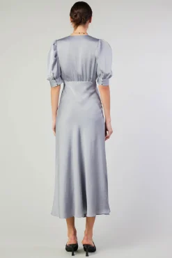 Current Air Diana Maxi Dress SILVER Clearance
